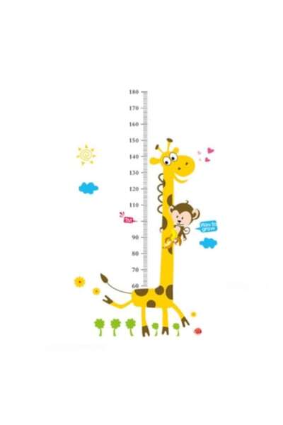 SAB Autocolant decorativ cu diagramă de creștere a girafei, Giftify - Decal d...