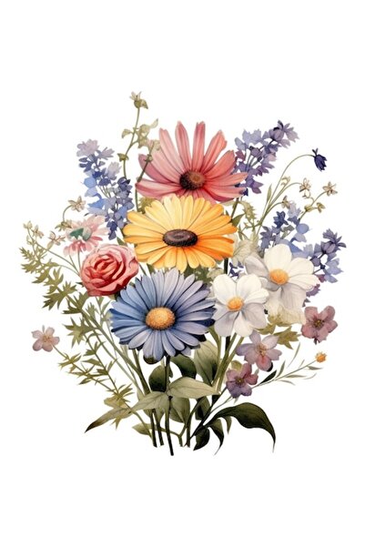 BV Autocolant decorativ, Flori sălbatice, Verde, 66 cm, 1319STK-9