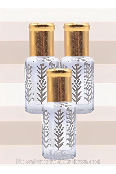 ARWAA 3 قطع زيت عطري من المسك الأبيض الشفاف الأصلي 6 مل