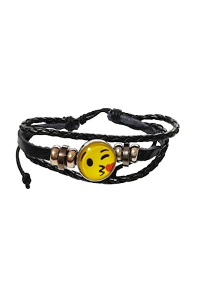 BV -leather bracelet, Emoticon, 122BJ