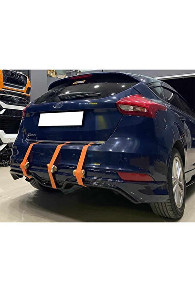 AkmTuning Ford Focus 3.5 HB Arka Ek Difüzör Siyah Plastik 2015 2016 2017 2018 Arka-difizör-bodykit-ek-karlık