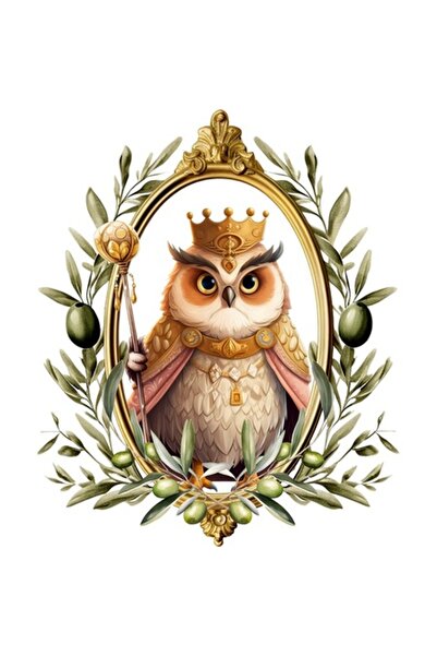 BV Decorative sticker, Owl, Orange, 72 cm