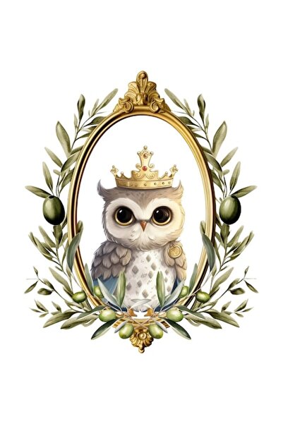 BV Autocolant decorativ, Bufniță, Verde, 72 cm