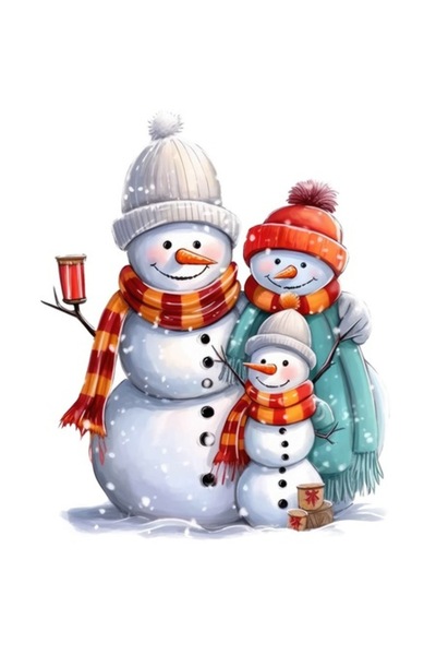 BV Διακοσμητικά αυτοκόλλητα χιονάνθρωποι λευκά 1367STK-2