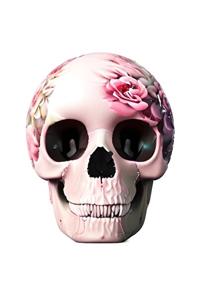 BV Autocolant decorativ, craniu, roz, 79 cm