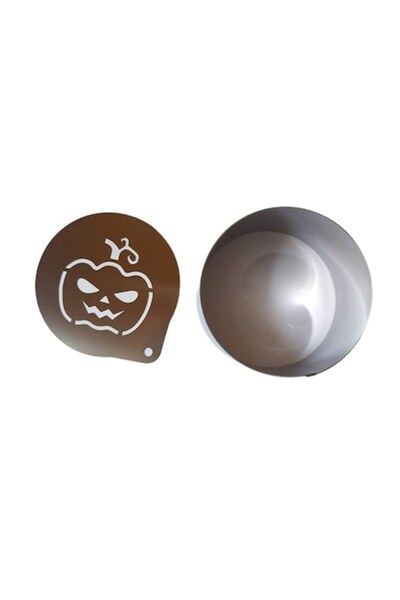 BV Formă de tort, rotundă cu șablon decorativ, model dovleac de Halloween, 7,...