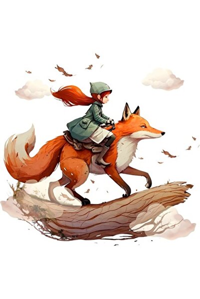 BV Decorative Sticker - Girl, Orange, 62 cm (1283STK-1)