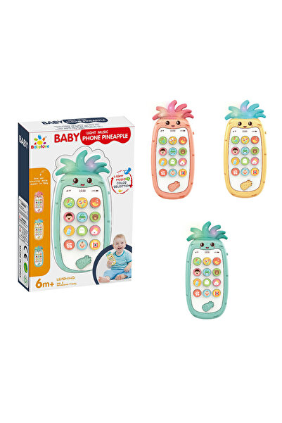 TSUMAB لعبة هاتف موسيقية وخفيفة على شكل أناناس صغير