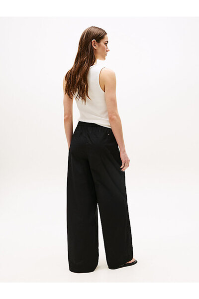 Tommy Hilfiger Women's Poplin Wide-Leg Pants