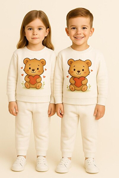 playwear ΜΟΝΟ ΤΕΜΑΧΙΟ Παιδικό Βαμβακερό Φούτερ με στάμπα αρκουδάκι - Σετ Φούτ...