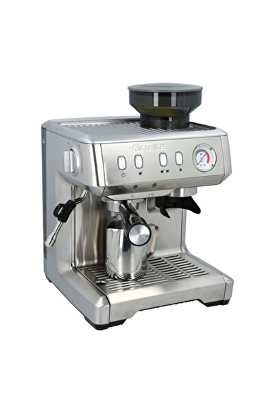 ARIETE Espresso and Cappuccino Machine with Grinder, 15 Bar, Silver M131310ARAS