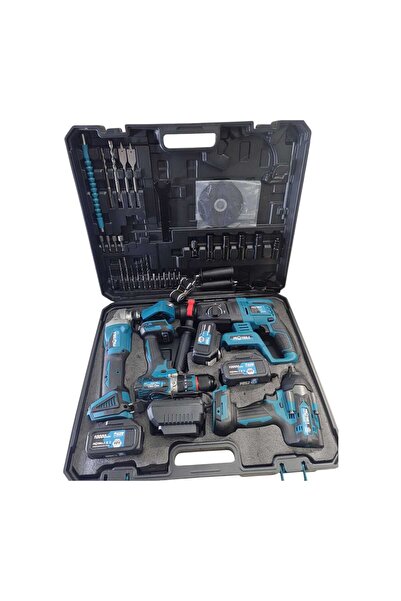 GVN PROTOOLS 5’li Akülü Set–1200Nm Torklu Somun Sıkma + Darbeli Matkap + Hilt...