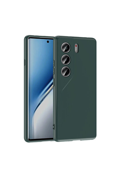 Tecno Camon 40 4G Compatible Velvet Inside Dark Green Launch Silicone Case