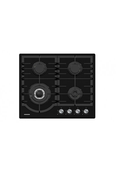 Heinner HBH-M447IWFGBK Built-in Hob, Gas, 4 Burners, Cast Iron Grill, Wok, Electric Ignition