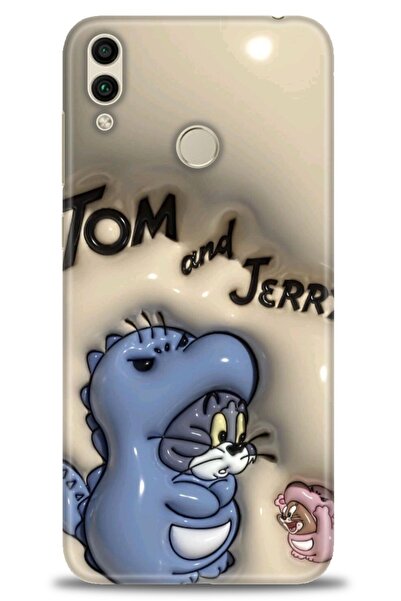 Rulet Aksesuar غطاء متوافق مع هاتف هواوي هونر 8C HD مطبوع - غطاء سيليكون مصمم...