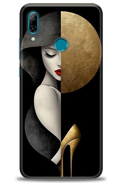 Rulet Aksesuar غطاء متوافق مع هاتف هواوي بي سمارت 2019 HD مطبوع - غطاء سيليكو...