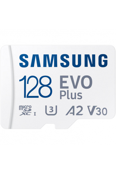 Samsung Κάρτα Μνήμης microSDXC Evo Plus, 128Gb, ​ ​ Κλάση 10/ UHS-1 U3, Με Αν...