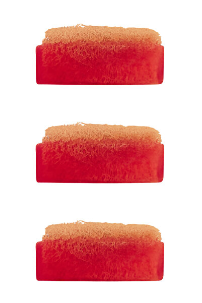 Dr.Dermalok Set of 3 Pumpkin Fiber Rose Soap (Peeling Effect)