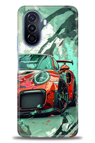 Rulet Aksesuar غطاء متوافق مع هاتف هواوي نوفا Y70 HD مطبوع - غطاء سيليكون مصم...