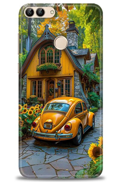 Rulet Aksesuar غطاء متوافق مع هاتف هواوي بي سمارت HD مطبوع - غطاء سيليكون بتص...