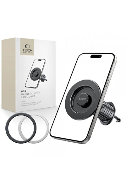 Tech-Protect Suport auto pentru telefon, Tech-Protect, Magnetic, Black