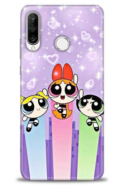 Rulet Aksesuar غطاء متوافق مع هاتف هواوي P30 لايت HD مطبوع - غطاء سيليكون بتص...