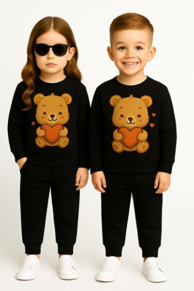 playwear ΜΟΝΟ ΤΕΜΑΧΙΟ Παιδικό Βαμβακερό Φούτερ με στάμπα αρκουδάκι - Σετ Φούτ...