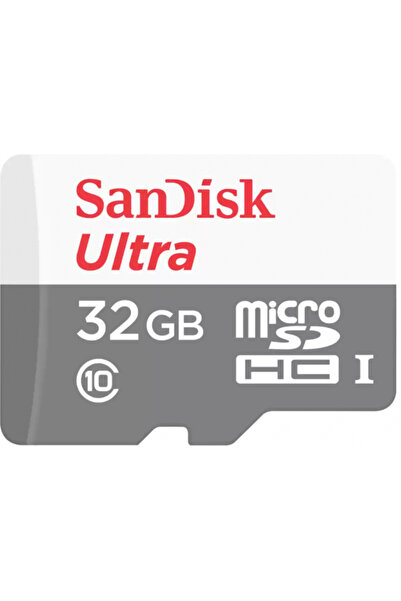SanDisk Κάρτα Μνήμης microSDHC Ultra, 32Gb, Κλάση 10, Με Αντάπτορα SDSQUNR-03...