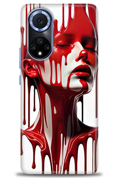 Rulet Aksesuar غطاء متوافق مع هاتف هواوي هونر 50 HD مطبوع + واقي شاشة سيراميك...