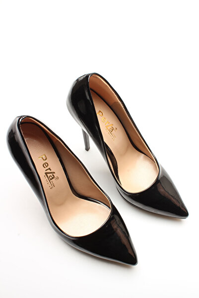 İDİL Black Patent Leather Platform Women's Heels