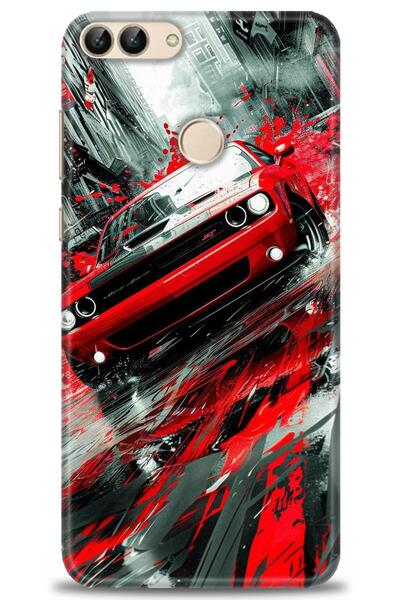 Rulet Aksesuar غطاء متوافق مع هاتف هواوي بي سمارت HD مطبوع - غطاء سيليكون مصم...