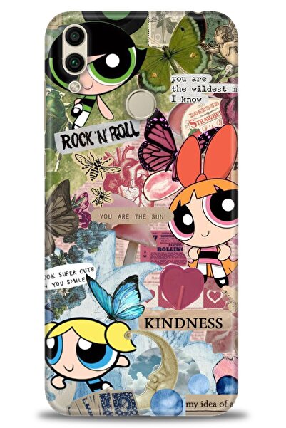 Rulet Aksesuar غطاء متوافق مع هاتف هواوي هونر 8C HD مطبوع - غطاء سيليكون مصمم...