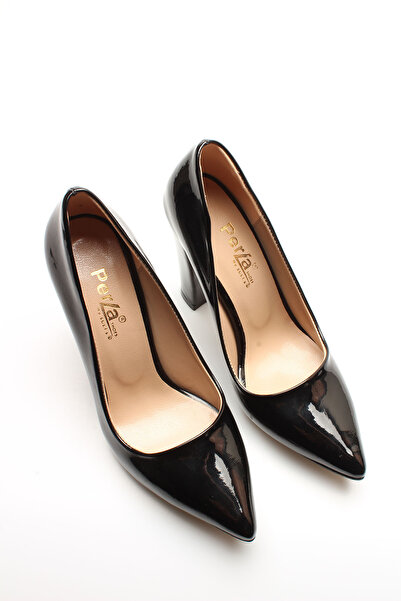 İDİL K Black Patent Leather Women's Heels