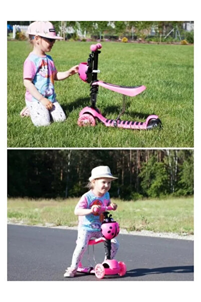 Outdoor Trotineta Malplay Buburuza Tip Scooter Roz