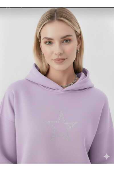 blackbonds Φούτερ με κουκούλα μεγάλου μεγέθους με 2 κλωστές, χοντρό σαρντονγκ...