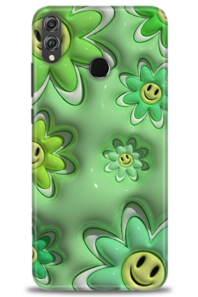 Rulet Aksesuar غطاء متوافق مع هاتف هواوي هونر 8X HD مطبوع - غطاء سيليكون بتصم...