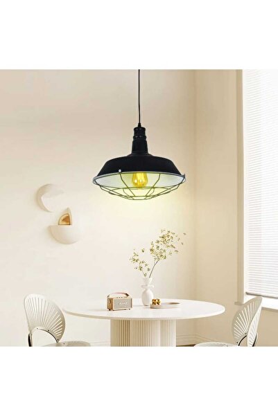best power 1040 Modern Vintage Hanging Ceiling Lamp - Black Pendant with Adju...