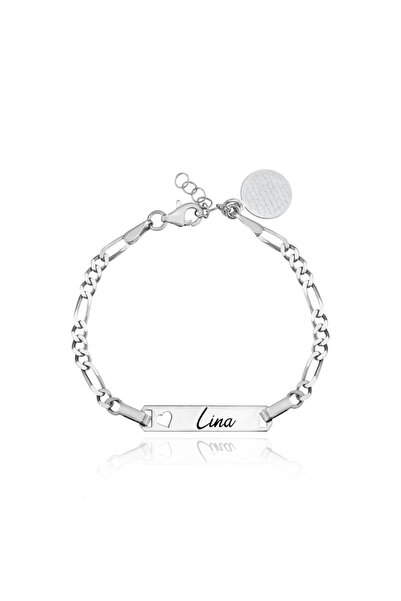 LITTLELUXE 925 Ayar Gümüş Kız Bebek Künyesi, İsimli Bebek Künyesi, Ayetel Kür...