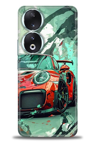 Rulet Aksesuar غطاء متوافق مع هاتف هواوي هونر مطبوع HD - غطاء سيليكون مصمم - 109