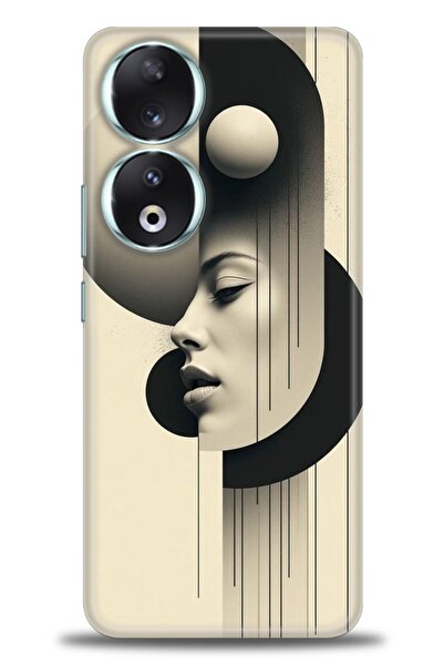 Rulet Aksesuar غطاء متوافق مع هاتف هواوي هونر 90 HD مطبوع + واقي شاشة سيراميك...