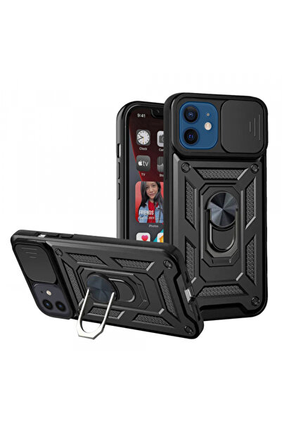 Stef's Cat Husa pentru Apple iPhone 12 / 12 Pro, Stef's Cat, CamShield, Neagra
