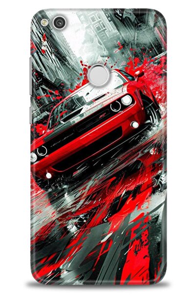 Rulet Aksesuar حافظة متوافقة مع هاتف هواوي P9 لايت 2017 HD مطبوع + واقي شاشة ...