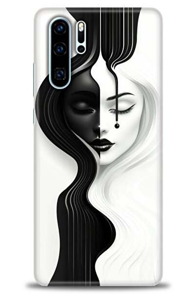 Rulet Aksesuar غطاء متوافق مع هاتف هواوي P30 Pro HD مطبوع - غطاء سيليكون بتصم...