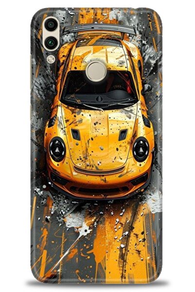 Rulet Aksesuar غطاء متوافق مع هاتف هواوي هونر 8C HD مطبوع - غطاء سيليكون مصمم...