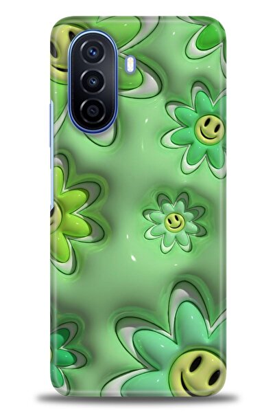 Rulet Aksesuar غطاء متوافق مع هاتف هواوي نوفا Y70 HD مطبوع - غطاء سيليكون بتص...