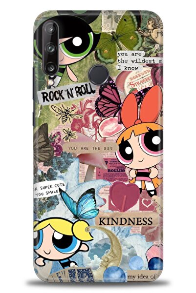 Rulet Aksesuar غطاء متوافق مع هاتف هواوي P40 Lite E HD مطبوع - غطاء سيليكون م...