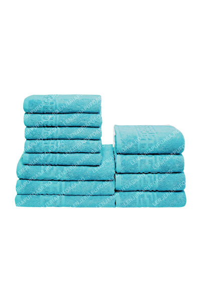 Lenjeria Pufoasa Set of 12 Hand/Face/Body Towels, 100% Cotton, 550g/m², Navy Blue
