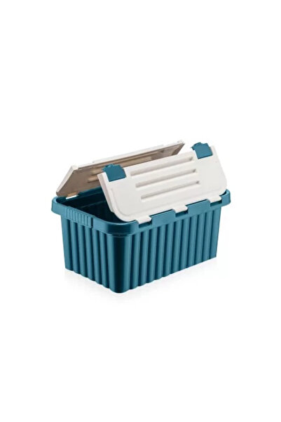 OEM Storage Box 18 L, with integrated lid, made of colored plastic