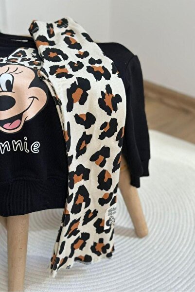 Booni Jooni Minne Leopar Detaylı Taytlı Takım - Kız Çocuk
