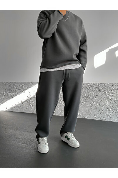 BYBASICMAN Füme Basic Pipe Leg Sweatpants Jj-83